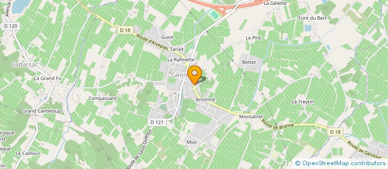 localisation de l'entreprise MONSIEUR MICHAEL MICHEL  GENISSAC