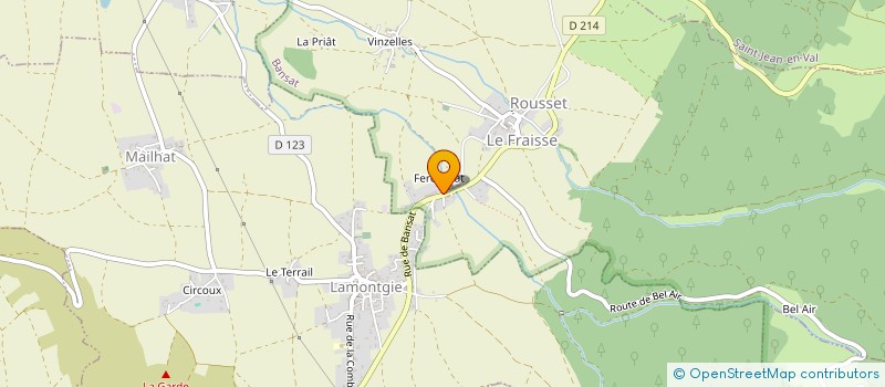 localisation de l'entreprise MONSIEUR MICHAEL PERRONIN  BANSAT