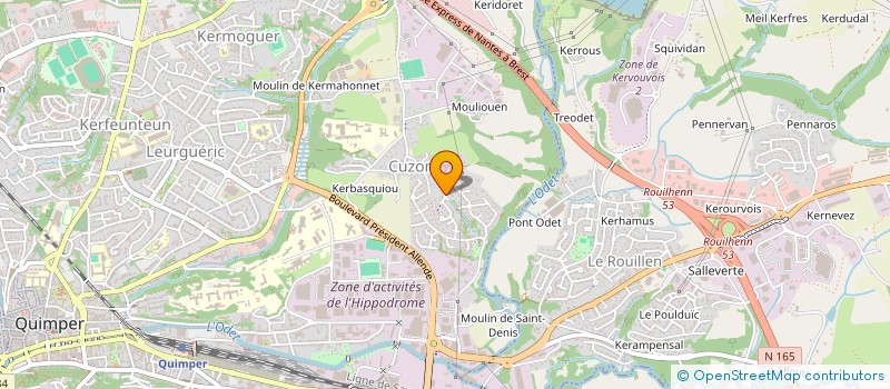 localisation de l'entreprise MONSIEUR MICHAEL ROLLAND  QUIMPER