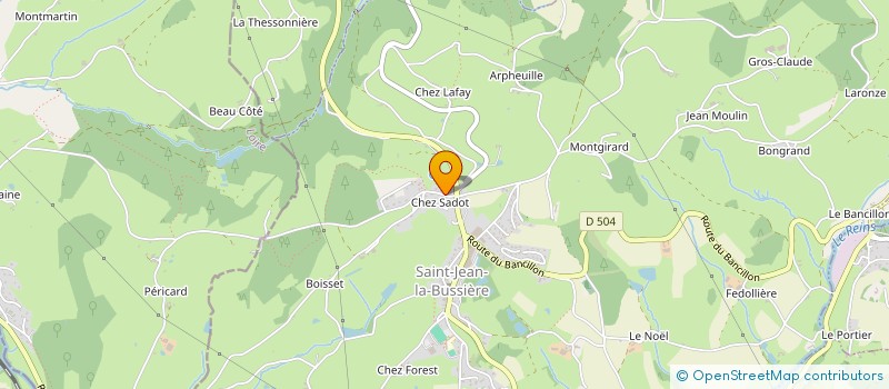 localisation de l'entreprise MONSIEUR MICHAEL SANIGOU  SAINT JEAN LA BUSSIERE