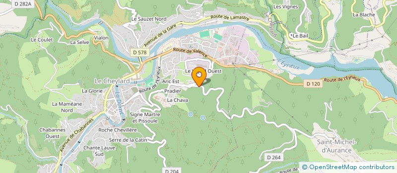 localisation de l'entreprise MONSIEUR MICHAL BAUDOUIN DE COURTENAY  LE CHEYLARD