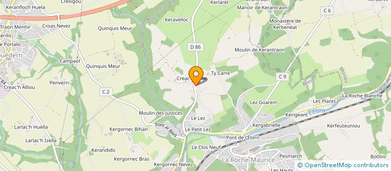 localisation de l'entreprise MONSIEUR MICHEL ABJEAN  LA ROCHE-MAURICE