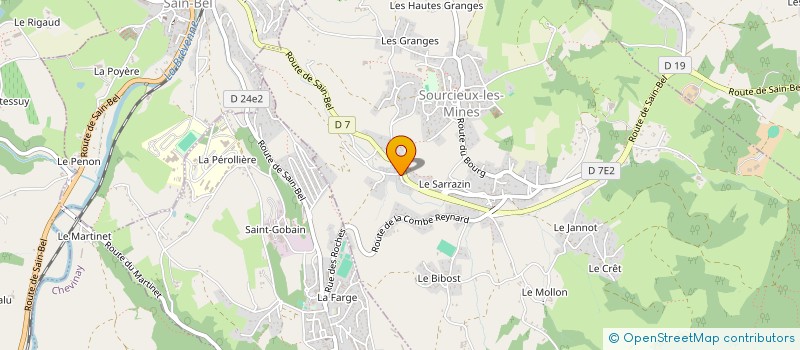 localisation de l'entreprise MONSIEUR MICHEL ABRAM à SOURCIEUX-LES-MINES