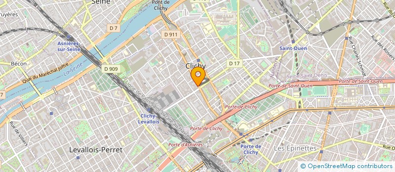 localisation de l'entreprise MONSIEUR MICHEL AKRICH à CLICHY