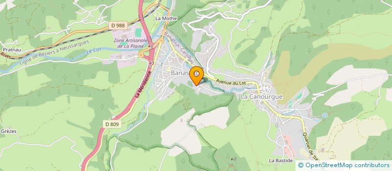 localisation de l'entreprise MONSIEUR MICHEL ALBARET  LA CANOURGUE