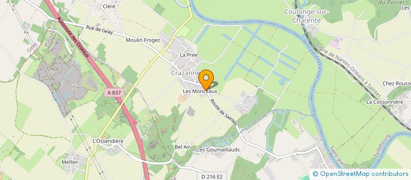 localisation de l'entreprise MONSIEUR MICHEL ALNET  CRAZANNES