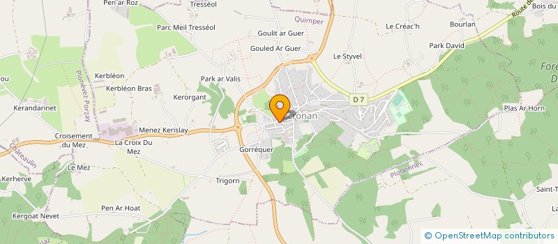 localisation de l'entreprise MONSIEUR MICHEL ARCHANT à LOCRONAN
