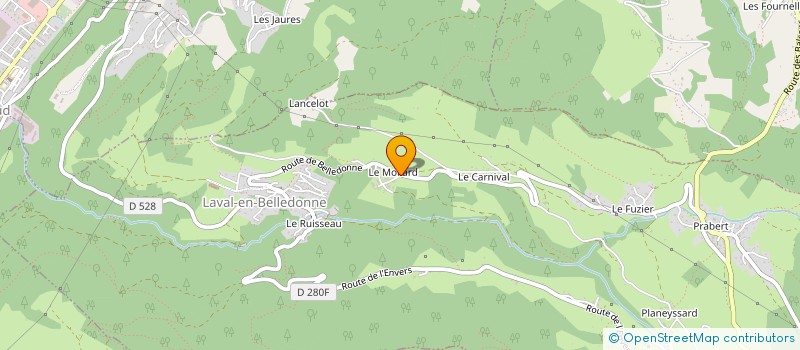 localisation de l'entreprise MONSIEUR MICHEL ARGOUD  LAVAL-EN-BELLEDONNE