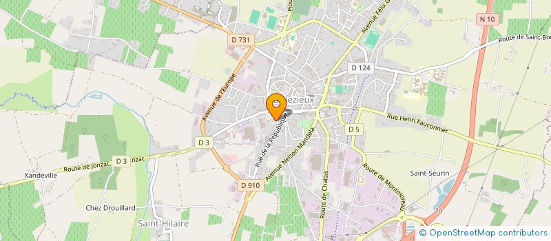 localisation de l'entreprise MONSIEUR MICHEL ARNAUDET  BARBEZIEUX-SAINT-HILAIRE