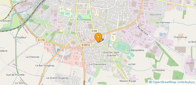 localisation de l'entreprise MONSIEUR MICHEL AUBAULT  VITRE