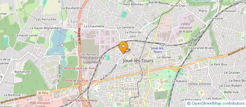 localisation de l'entreprise MONSIEUR MICHEL AUBRUN à JOUE-LES-TOURS