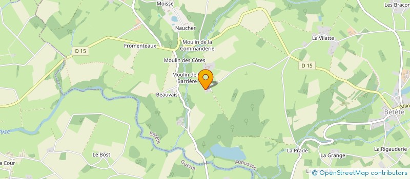 localisation de l'entreprise MONSIEUR MICHEL AUDOUX  BETETE