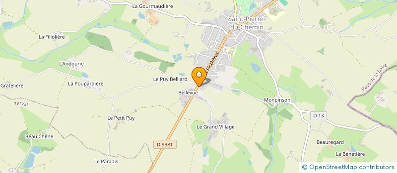 localisation de l'entreprise MONSIEUR MICHEL AUMAND  SAINT-PIERRE-DU-CHEMIN