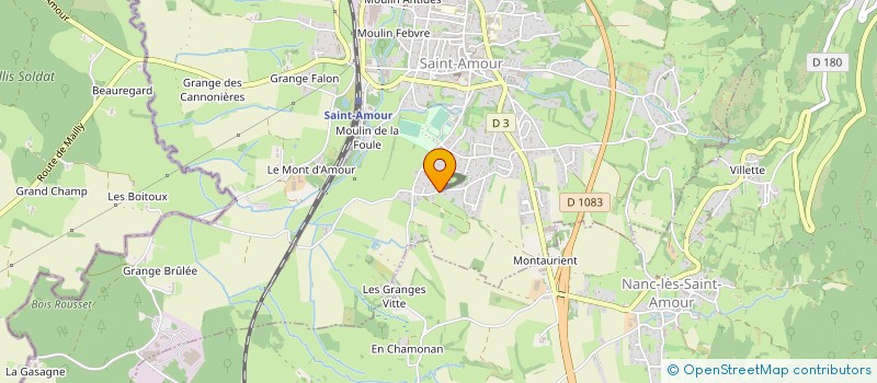 localisation de l'entreprise MONSIEUR MICHEL BACHELARD à SAINT-AMOUR