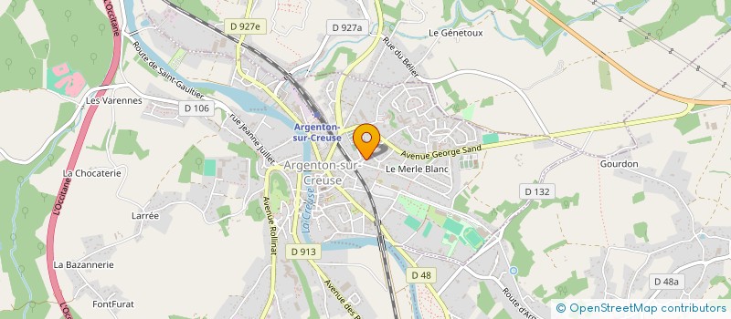 localisation de l'entreprise MONSIEUR MICHEL BADOUX à ARGENTON-SUR-CREUSE