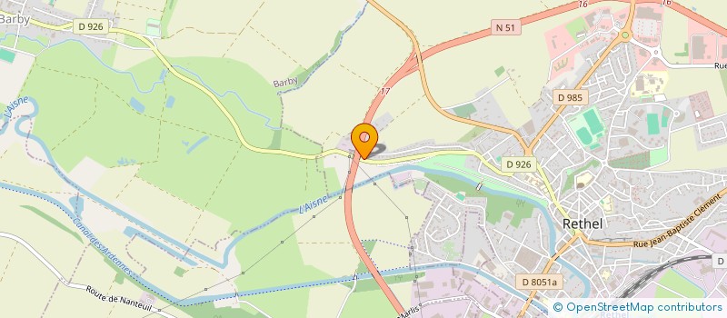 localisation de l'entreprise MONSIEUR MICHEL BARON  RETHEL