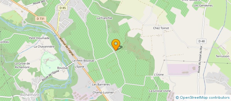 localisation de l'entreprise MONSIEUR MICHEL BARON  VAL-DE-COGNAC