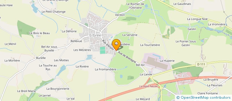 localisation de l'entreprise MONSIEUR MICHEL BASLE  ERBREE