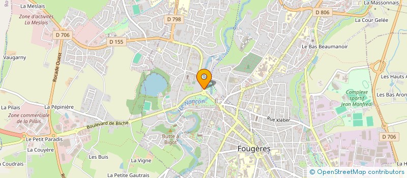 localisation de l'entreprise MONSIEUR MICHEL BASTIEN  FOUGERES