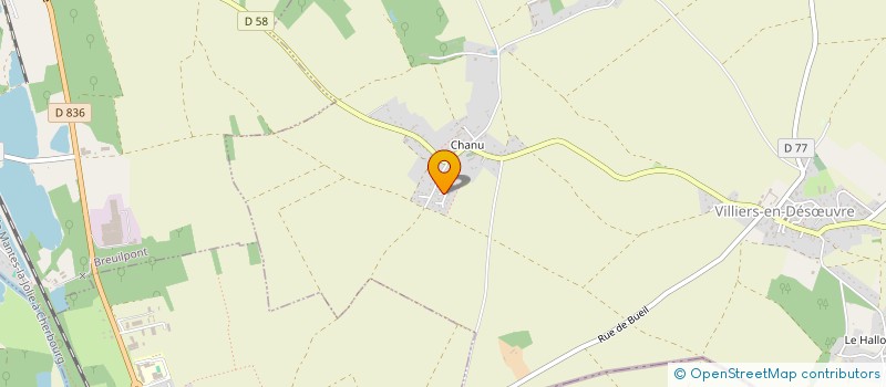 localisation de l'entreprise MONSIEUR MICHEL BASTIEN  VILLIERS-EN-DESOEUVRE