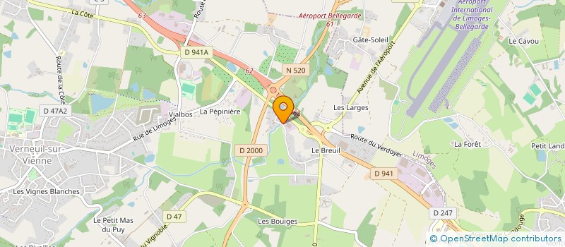localisation de l'entreprise MONSIEUR MICHEL BASTIER à VERNEUIL-SUR-VIENNE