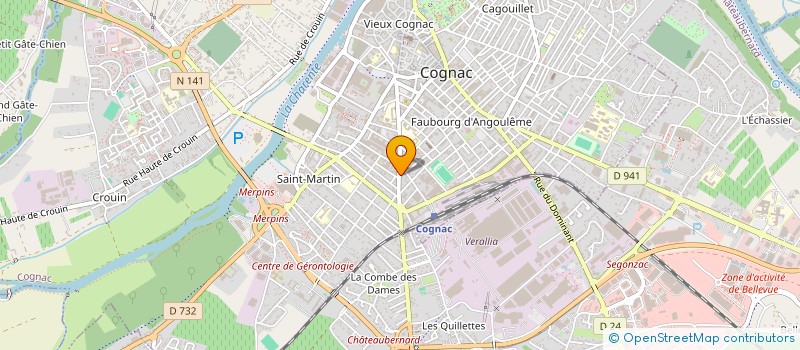 localisation de l'entreprise MONSIEUR MICHEL BAUDRY à COGNAC