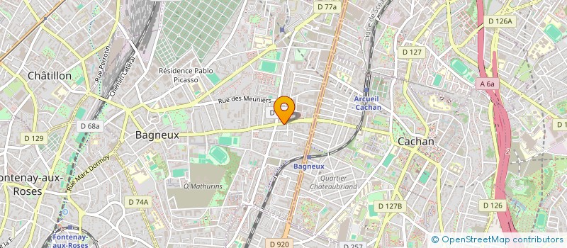 localisation de l'entreprise MONSIEUR MICHEL BEATO TELHADAS à BAGNEUX