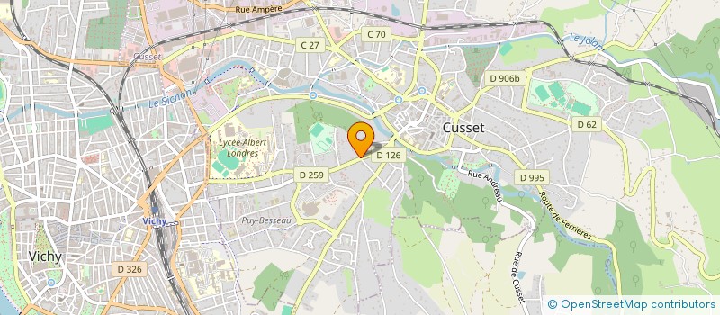 localisation de l'entreprise MONSIEUR MICHEL BEAUDON  CUSSET
