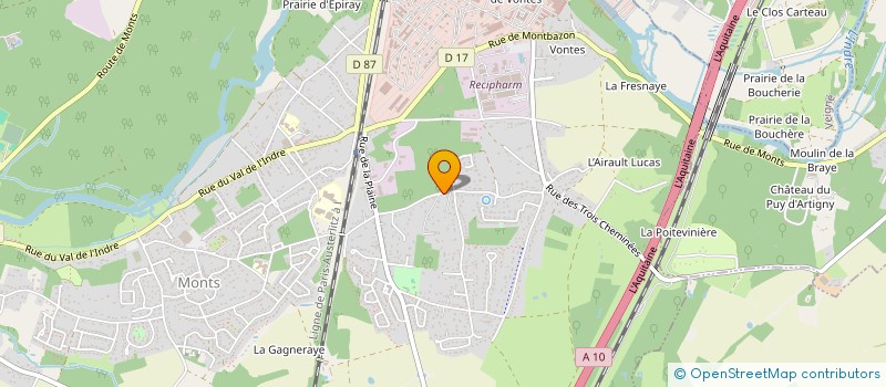 localisation de l'entreprise MONSIEUR MICHEL BELLANGER  MONTS