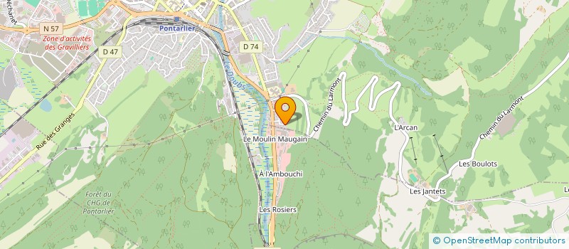 localisation de l'entreprise MONSIEUR MICHEL BELLE à PONTARLIER