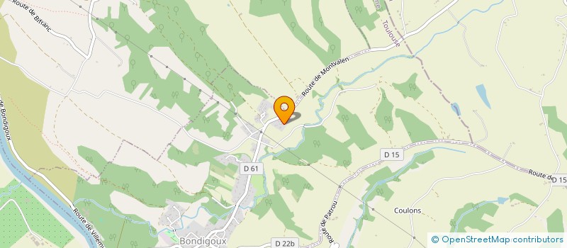 localisation de l'entreprise MONSIEUR MICHEL BELLOC  BONDIGOUX