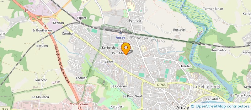 localisation de l'entreprise MONSIEUR MICHEL BELLOCHE à AURAY