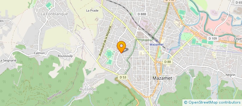 localisation de l'entreprise MONSIEUR MICHEL BERBESSOU  AUSSILLON