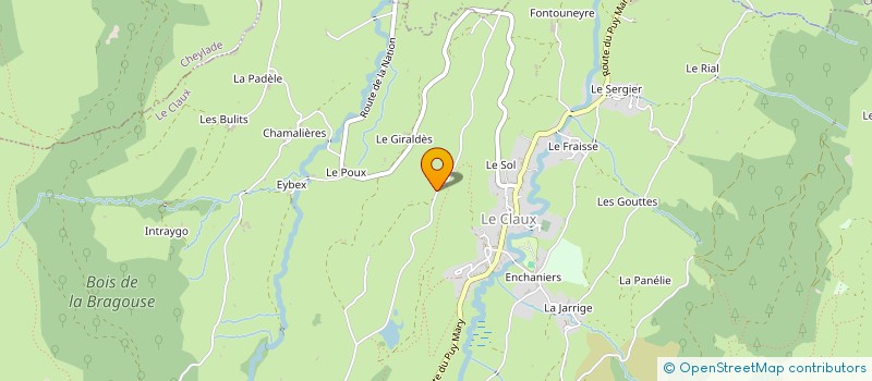 localisation de l'entreprise MONSIEUR MICHEL BERGERON à LE CLAUX