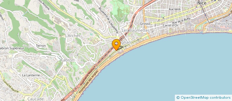 localisation de l'entreprise MONSIEUR MICHEL BERGOUGNOUX à NICE