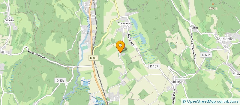 localisation de l'entreprise MONSIEUR MICHEL BERTRAND  BELLEY