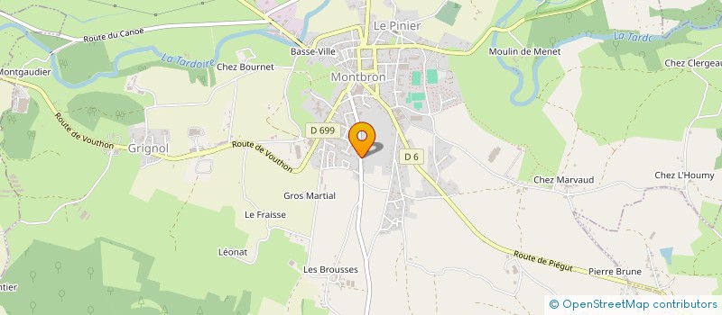 localisation de l'entreprise MONSIEUR MICHEL BETOULE à MONTBRON