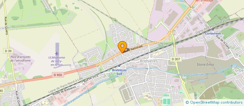 localisation de l'entreprise MONSIEUR MICHEL BETRANCOURT  BREBIERES