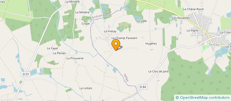 localisation de l'entreprise MONSIEUR MICHEL BILLARD  TEILLAY