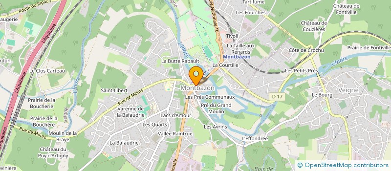 localisation de l'entreprise MONSIEUR MICHEL BODET  MONTBAZON