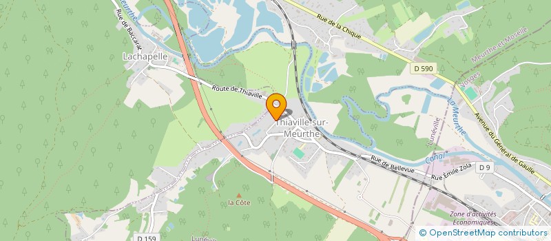 localisation de l'entreprise MONSIEUR MICHEL BOLMONT  THIAVILLE-SUR-MEURTHE