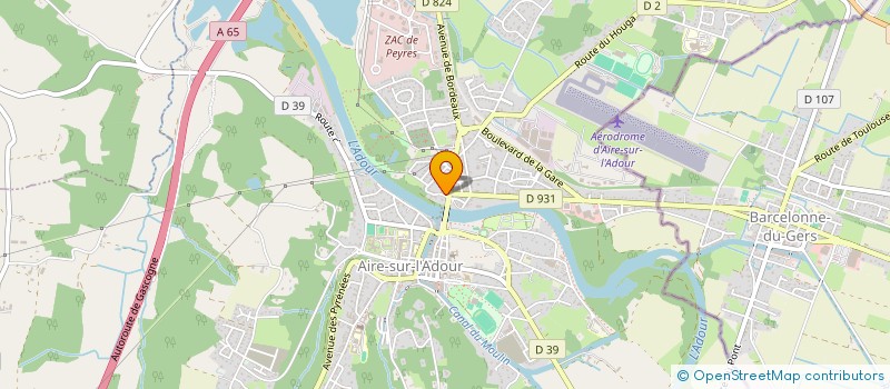 localisation de l'entreprise MONSIEUR MICHEL BOP  AIRE-SUR-L'ADOUR