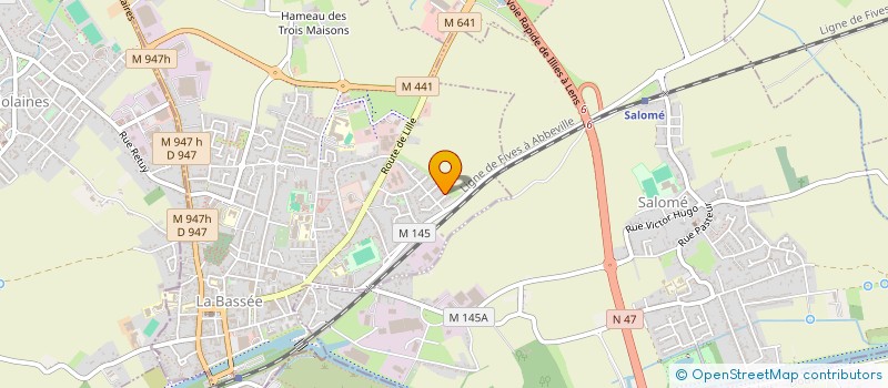 localisation de l'entreprise MONSIEUR MICHEL BOSSU  LA BASSEE