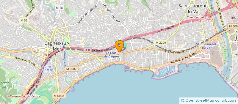 localisation de l'entreprise MONSIEUR MICHEL BOUILLEVEAUX à CAGNES-SUR-MER