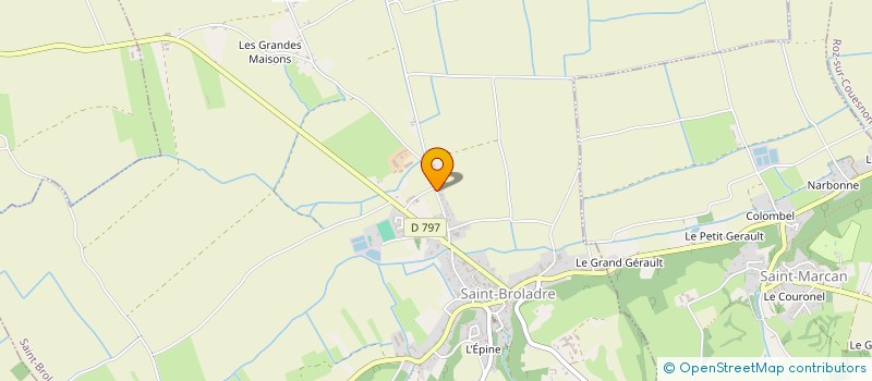 localisation de l'entreprise MONSIEUR MICHEL BOURGEAULT  SAINT-BROLADRE