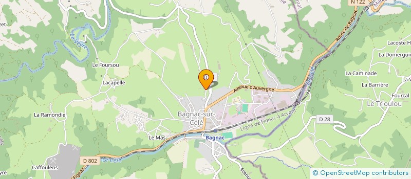 localisation de l'entreprise MONSIEUR MICHEL BOURREL  BAGNAC-SUR-CELE