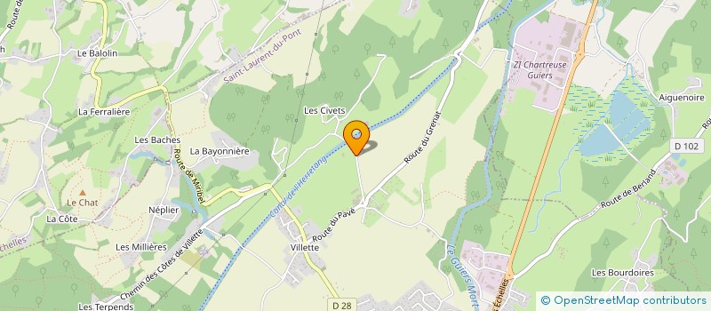 localisation de l'entreprise MONSIEUR MICHEL BOURSIER  SAINT-LAURENT-DU-PONT