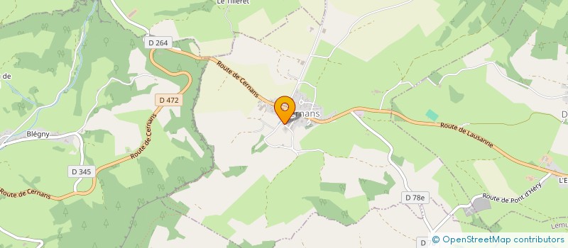 localisation de l'entreprise MONSIEUR MICHEL BOUSSON  CERNANS