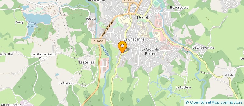 localisation de l'entreprise MONSIEUR MICHEL BOUTAL  USSEL