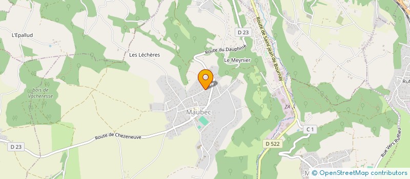 localisation de l'entreprise MONSIEUR MICHEL BOUVIER  MAUBEC